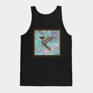 Bird in the Hand Veterinary exotic birds hands woman girl female feminine grey songbird nature lover loves avian Hummingbird Brown Blue Green Tank Top